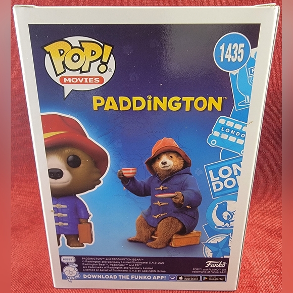 Paddington with suitcase amazon exclusive funko # 1435 (nib) With pop protector - Picture 7 of 7